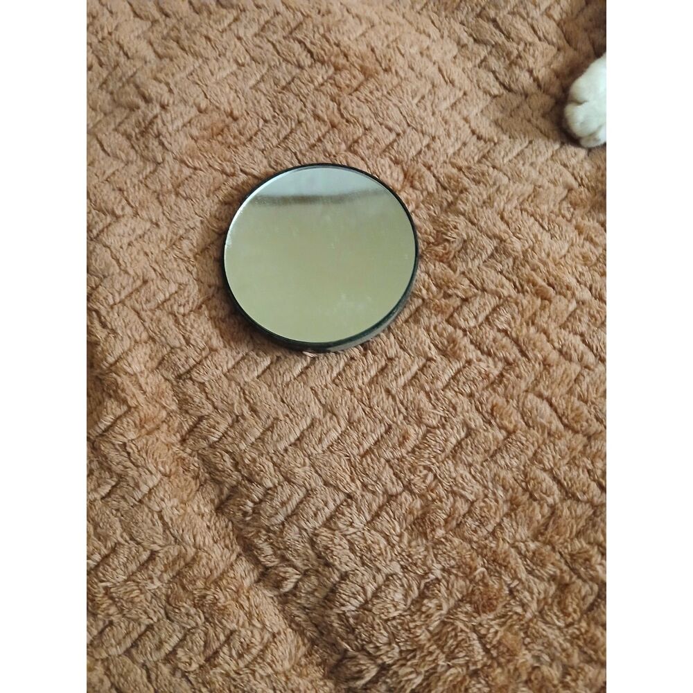 Small Round Replacement Mirror Black Plastic Back Craft Auto Vanity Mirror
